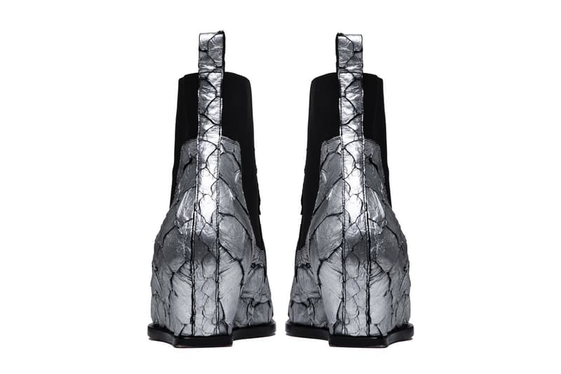 Rick Owens' Scaly Larry Model Silver Boots