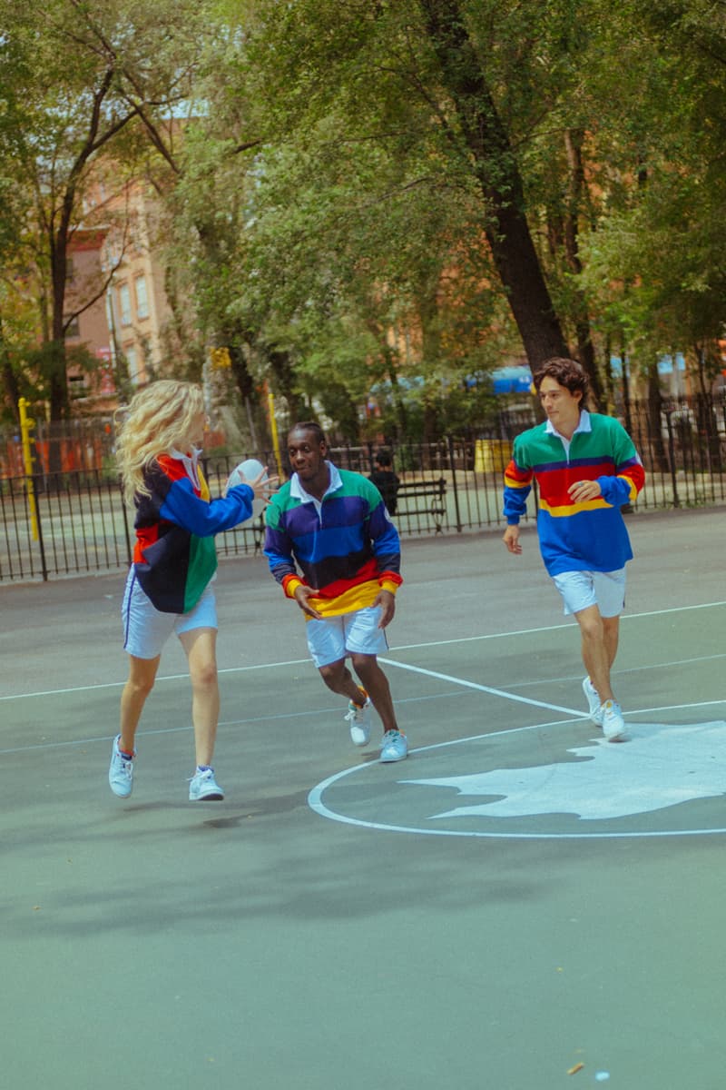 Rowing Blazers Lands' End Capsule Collection Rugby Shirts Weekend Bags Color-Blocking Yellow Red Blue Green Orange Purple