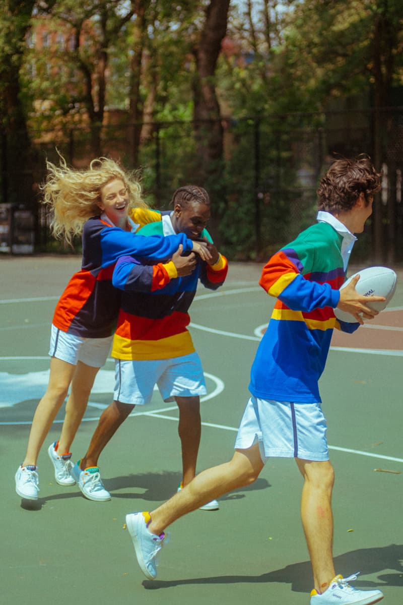 Rowing Blazers Lands' End Capsule Collection Rugby Shirts Weekend Bags Color-Blocking Yellow Red Blue Green Orange Purple