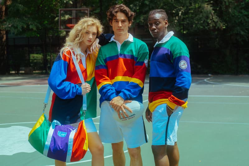 Rowing Blazers Lands' End Capsule Collection Rugby Shirts Weekend Bags Color-Blocking Yellow Red Blue Green Orange Purple