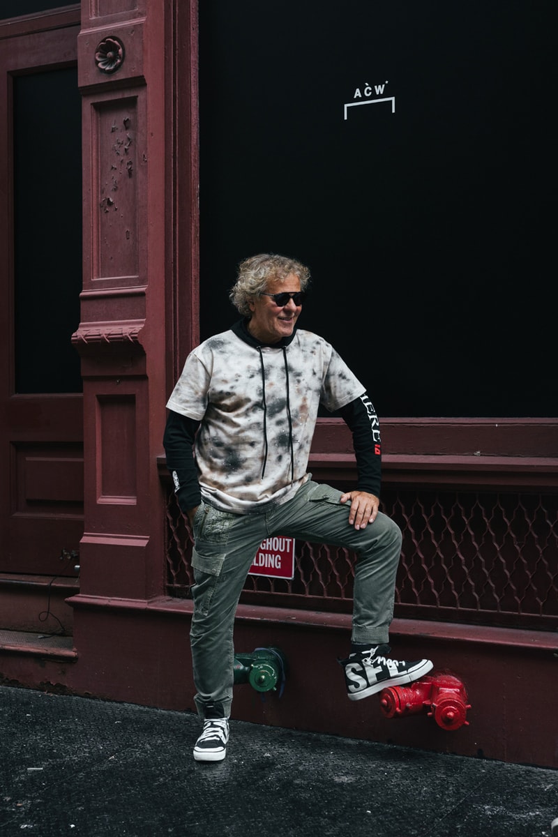 Samuel Ross, Renzo Rosso Streetsnaps Interview style diesel a cold wall red tag collaboration snaps collection new york fashion week event