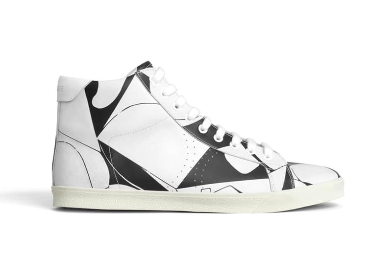 Shawn Kuruneru x CELINE Capsule Collection Hedi Slimane Canadian Artist Fall Winter 2019 FW19 Designer T-Shirt Sweatshirt Tech Accessories iPhone X XS Denim Jacket Print Graphic Sneakers Wallet Purse