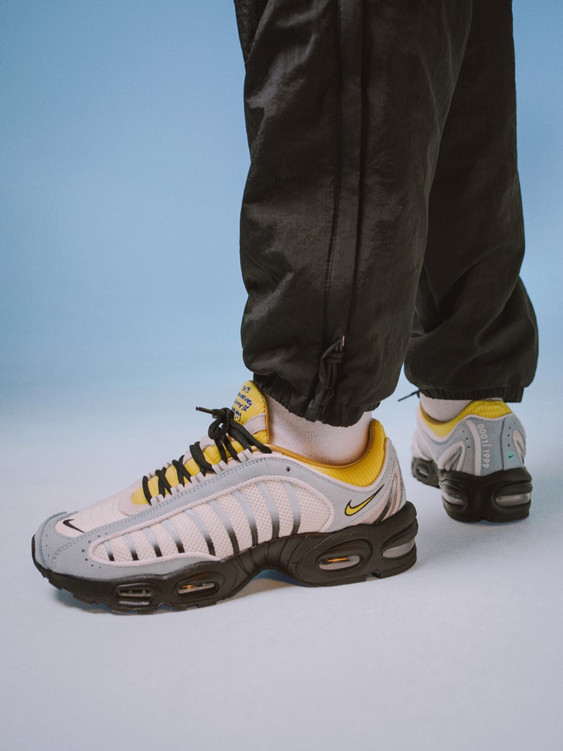 Sneakersnstuff x Nike Air Max Tailwind IV Official Look 20th anniversary release information buy cop purchase ck0901-400 blue yellow white cobalt tint sail chrome buy cop purchase pre order