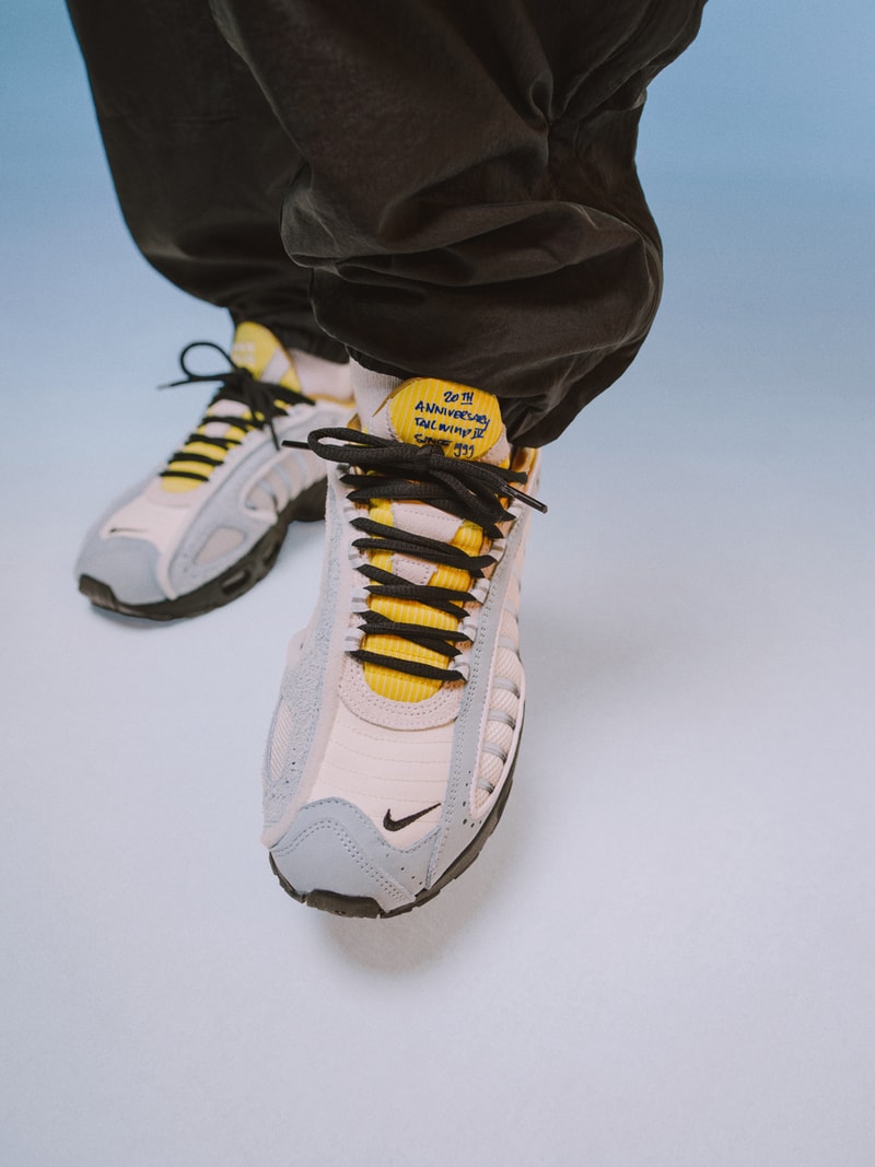 Sneakersnstuff x Nike Air Max Tailwind IV Official Look 20th anniversary release information buy cop purchase ck0901-400 blue yellow white cobalt tint sail chrome buy cop purchase pre order