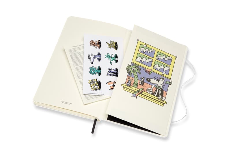 Steven Harrington Moleskine Collection Collaboration Sketchbooks Phone Cases Pouches Black White Green Psychedelic Pop