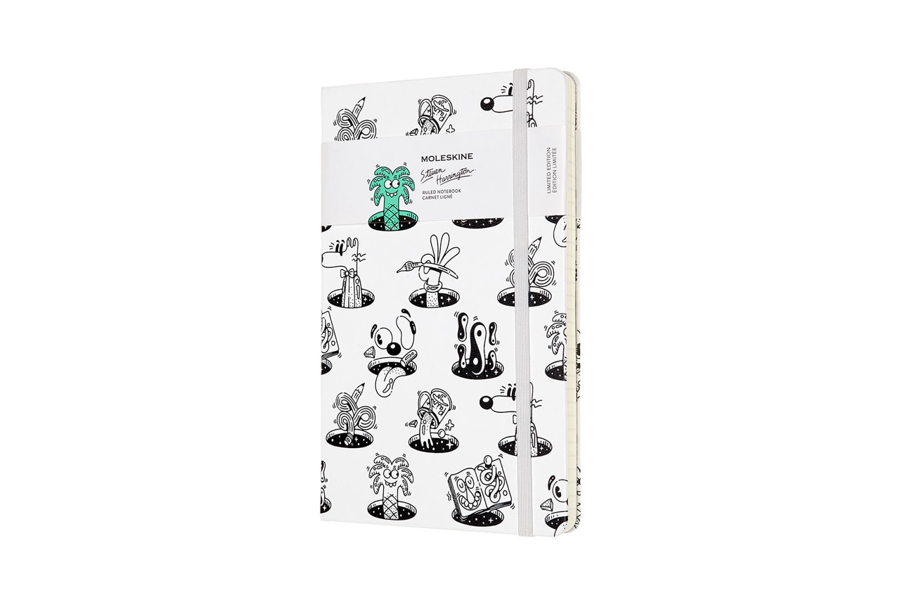 Steven Harrington Moleskine Collection Collaboration Sketchbooks Phone Cases Pouches Black White Green Psychedelic Pop