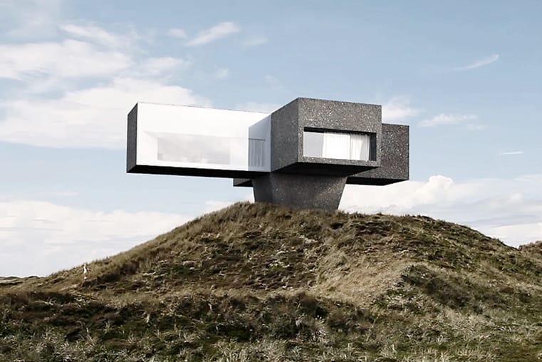 Studio Viktor Sørless Imagines the Secluded Stone "Dune House"