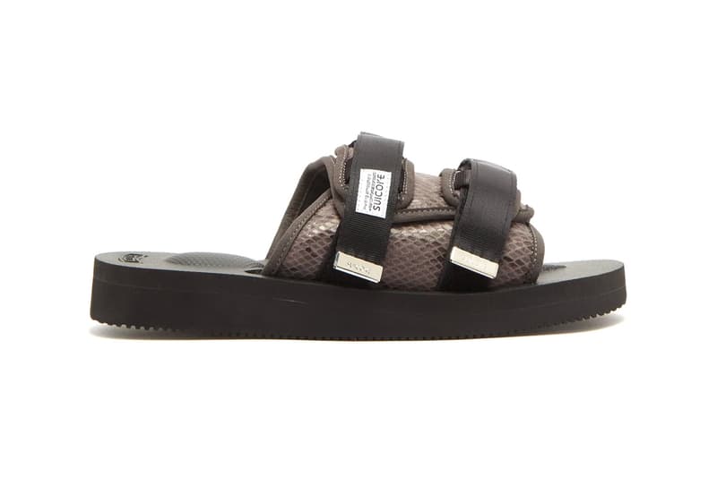 Suicoke Snake-Effect Velcro Sandals Moto-VSNK Release Black Brown