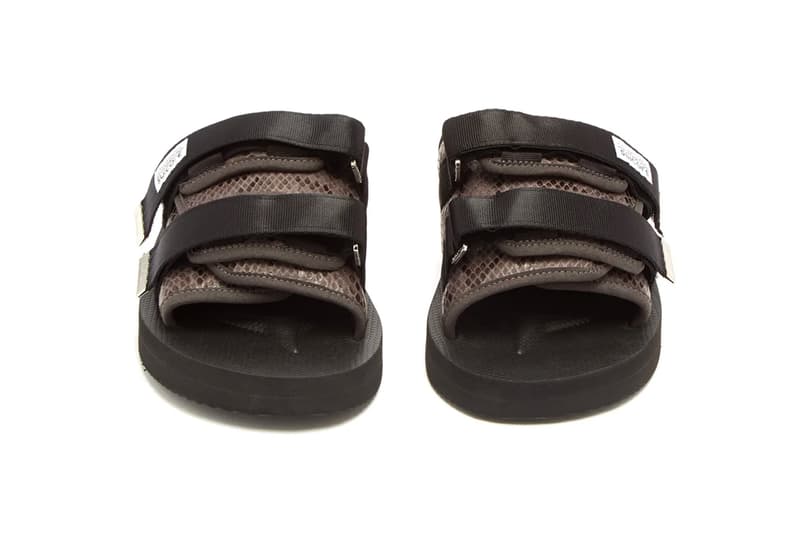 Suicoke Snake-Effect Velcro Sandals Moto-VSNK Release Black Brown