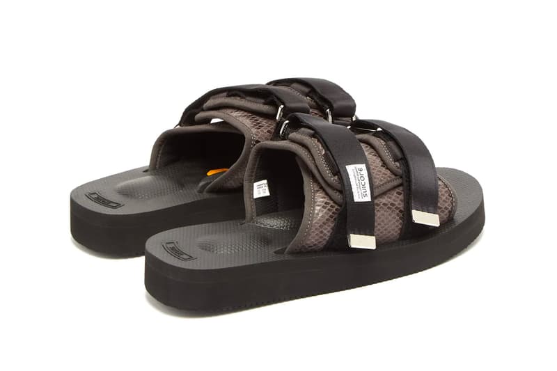 Suicoke Snake-Effect Velcro Sandals Moto-VSNK Release Black Brown
