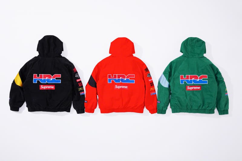Supreme x Fox Racing x Honda Fall 2019 Collection dirt bikes mx motocross honda wings fox racing outdoors jackets pants hypebeast collaboration