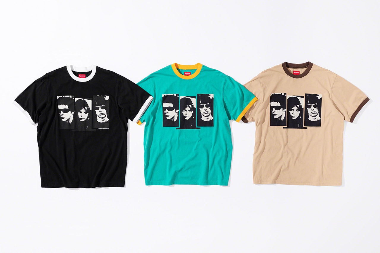 Supreme x The Velvet Underground Fall 2019 Collection Lou Reed Andy Warhol New York Loaded caught between the twisted stars Moe Tucker Lou Reed 