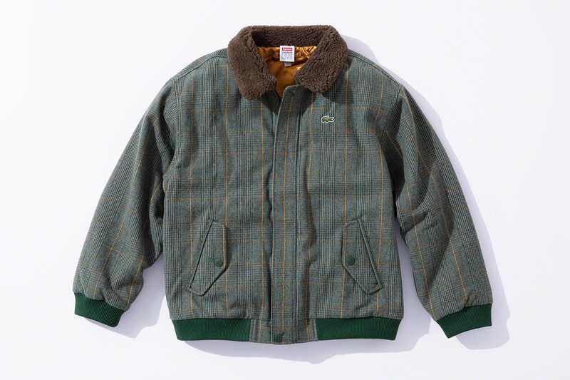 Supreme x Lacoste Fall 2019 Collection green crocodile collaboration Pique Long Sleeve Polo Wool Bomber Jacket Hooded Sweatshirt Messenger Bag Beanie