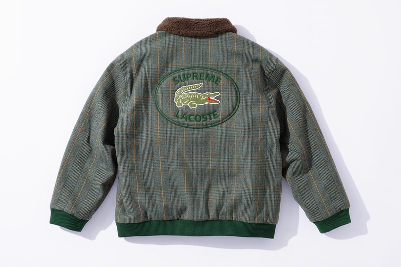 Supreme x Lacoste Fall 2019 Collection green crocodile collaboration Pique Long Sleeve Polo Wool Bomber Jacket Hooded Sweatshirt Messenger Bag Beanie