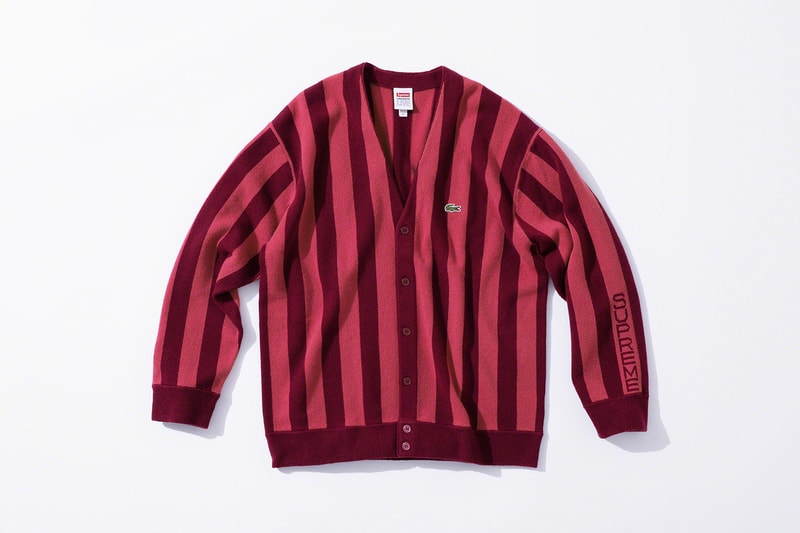 Supreme x Lacoste Fall 2019 Collection green crocodile collaboration Pique Long Sleeve Polo Wool Bomber Jacket Hooded Sweatshirt Messenger Bag Beanie