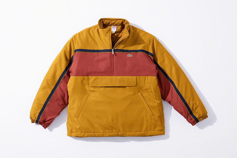 Supreme x Lacoste Fall 2019 Collection green crocodile collaboration Pique Long Sleeve Polo Wool Bomber Jacket Hooded Sweatshirt Messenger Bag Beanie