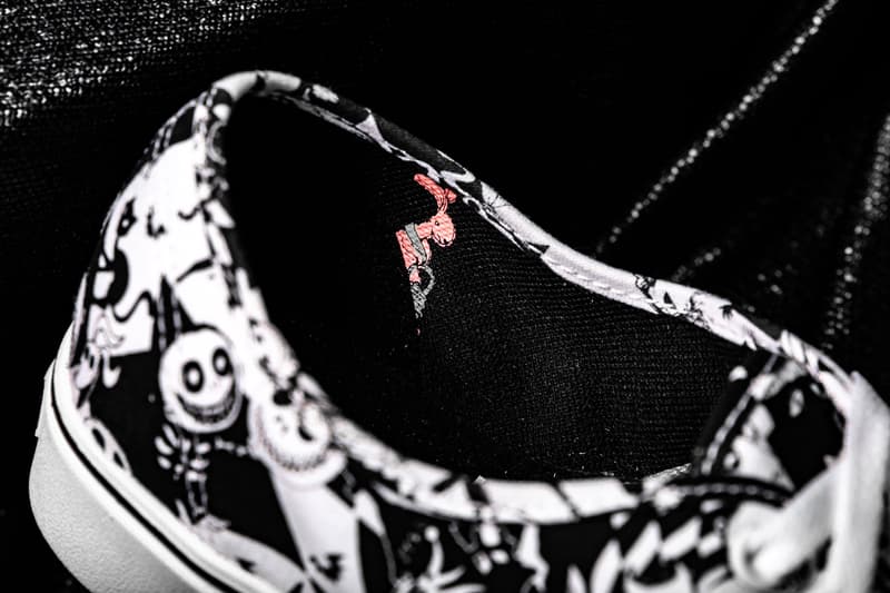 the nightmare before christmas vans collaboration sneaker vn0a4bv3t4v vn0a4bv5tpj vn0a4bv6t35 vn0a3wm7te1 sk8 hi old skool slip on authentic comfycush jack skellington disney collaboration colorway release date october 2019 