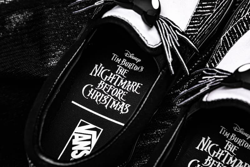the nightmare before christmas vans collaboration sneaker vn0a4bv3t4v vn0a4bv5tpj vn0a4bv6t35 vn0a3wm7te1 sk8 hi old skool slip on authentic comfycush jack skellington disney collaboration colorway release date october 2019