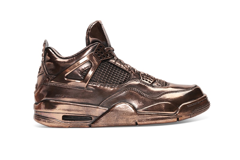 NTWRK has Matthew Senna craft Bronze replicas of Air Jordan 1 and Air Jordan 4 drawings classic silhouette Jay-Z Drake LeBron James DJ Khaled higher learning iconic detailed heavyweight bronze sculpture Live Nation Los Angeles