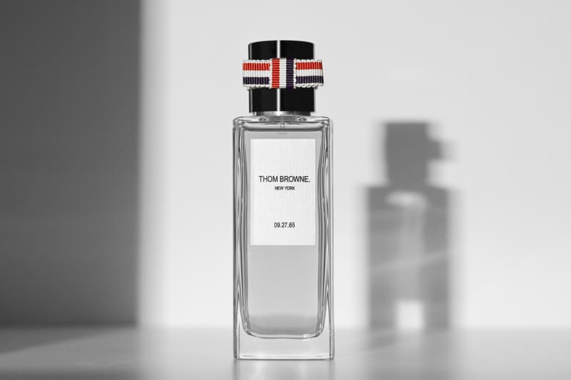 Thom Browne Inaugural Fragrance Line Gender Neutral Vetyver Extracts Cucumber 01 Grapefruit 02 Rose 03 Daytime Whiskey 04 Smoke 05 Nighttime 09.27.65 perfume scent