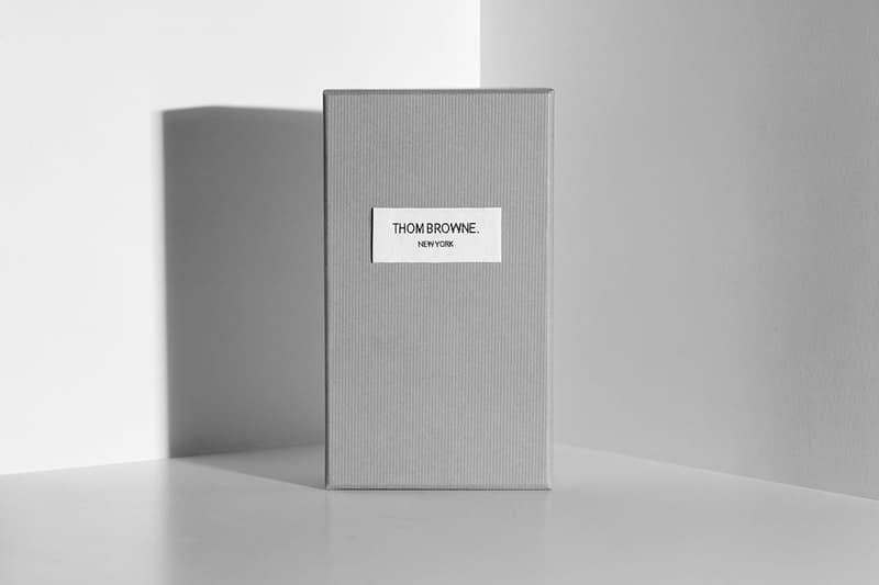 Thom Browne Inaugural Fragrance Line Gender Neutral Vetyver Extracts Cucumber 01 Grapefruit 02 Rose 03 Daytime Whiskey 04 Smoke 05 Nighttime 09.27.65 perfume scent