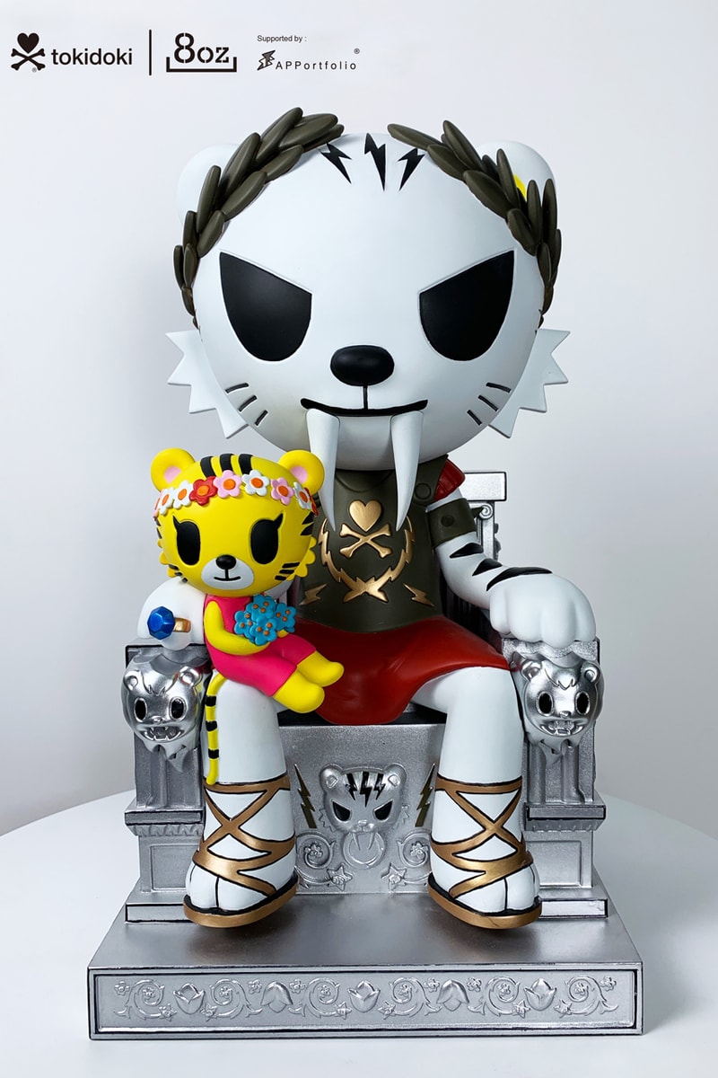 tokidoki 8oz Salaryman Tiger Figures Male Female APPortfolio Silver Metallic Throne Yellow White Green Pink Simone Legno