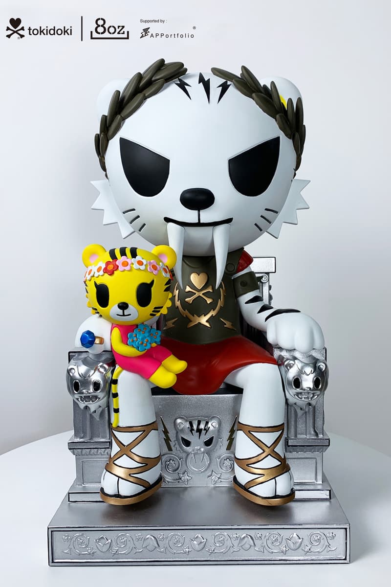 tokidoki 8oz Salaryman Tiger Figures Male Female APPortfolio Silver Metallic Throne Yellow White Green Pink Simone Legno