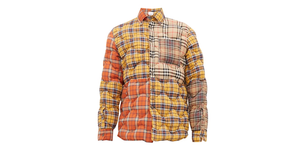 Burberry Patchwork Quilted-Flannel Overshirt Release Info Buy Orange Yellow Brown