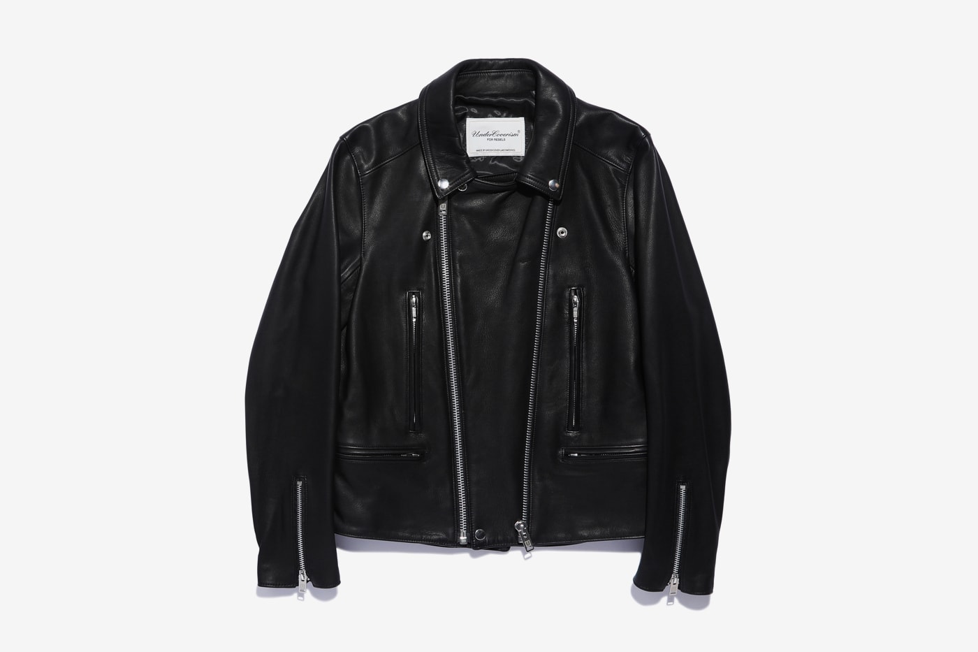 Black PU Biker Jacket With Zips