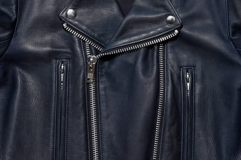 UNDERCOVER Double Zip Biker Jacket black navy leather thick motorcycle punk undercoverism for rebels undercover laboratories jun takahashi