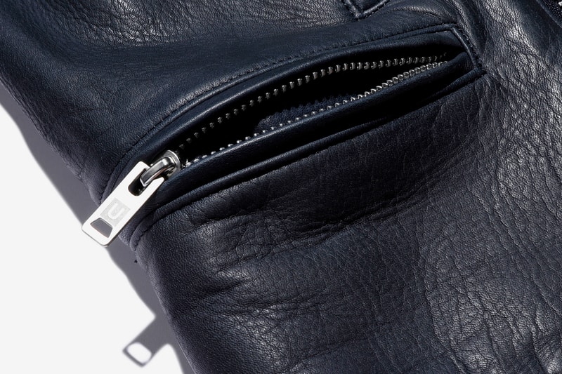 UNDERCOVER Double Zip Biker Jacket black navy leather thick motorcycle punk undercoverism for rebels undercover laboratories jun takahashi