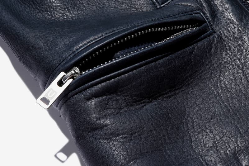 UNDERCOVER Double Zip Biker Jacket black navy leather thick motorcycle punk undercoverism for rebels undercover laboratories jun takahashi