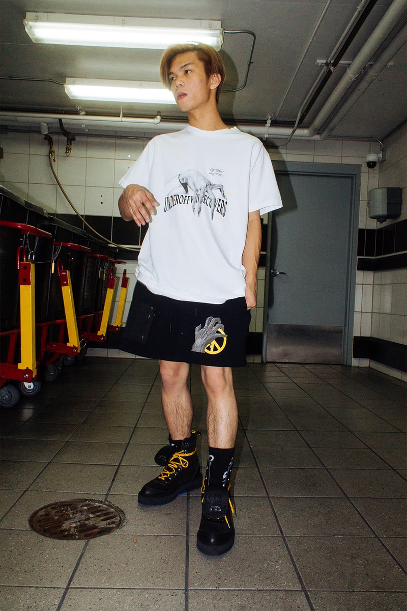 UNDERCOVER x Off-White™ "UNDEROFFWHITECOVERS" Editorial campaign lookbook jun takashi virgil abloh gilapple pants trousers denim hoodies t-shirts collaboration capsule 