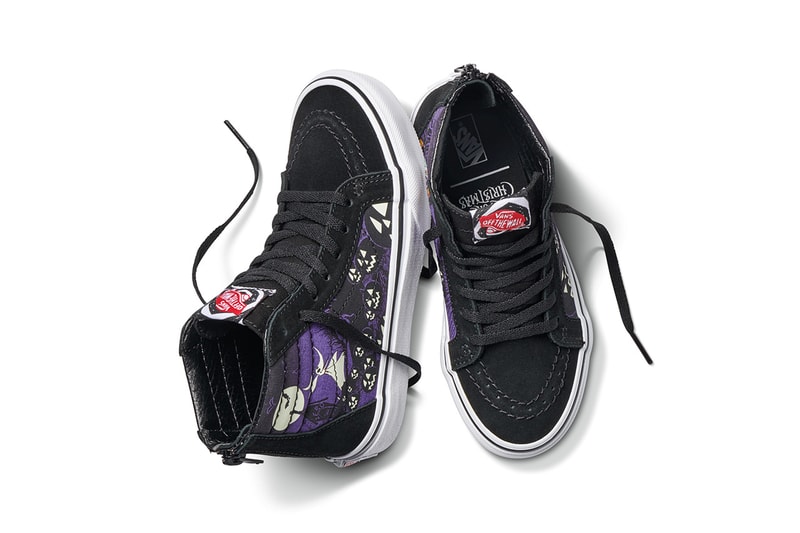 nightmare before christmas vans sk8 hi authentic old skool comfycush slip on slider hoodie t-shirt long sleeve cap backpack rucksack socks jacks lament sallys potion oogie boogie buy cop purchase release details