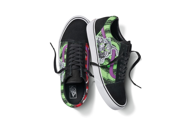nightmare before christmas vans sk8 hi authentic old skool comfycush slip on slider hoodie t-shirt long sleeve cap backpack rucksack socks jacks lament sallys potion oogie boogie buy cop purchase release details