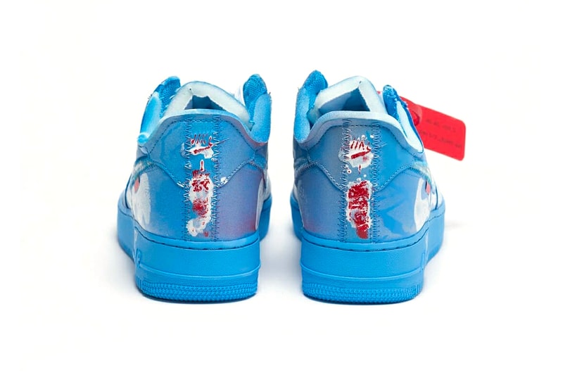 Virgil Abloh x MCA Chicago x Cassius Hirst x Nike AF1 Collab limited edition 20 pairs drop date release info price custom $3000 usd Church & State Pop-up Figures of Speech