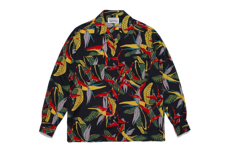 Tim Lehi WACKO MARIA Hawaiian Shirt Tattoo artist long sleeve button up traditional japanese subtropical prints graphics tiger floral flower