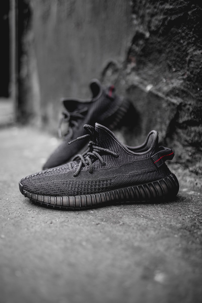 YEEZY BOOST 350 V2 Black Friday Re Release adidas originals Kanye West triple black november 29 sneaker footwear shoes primeknit