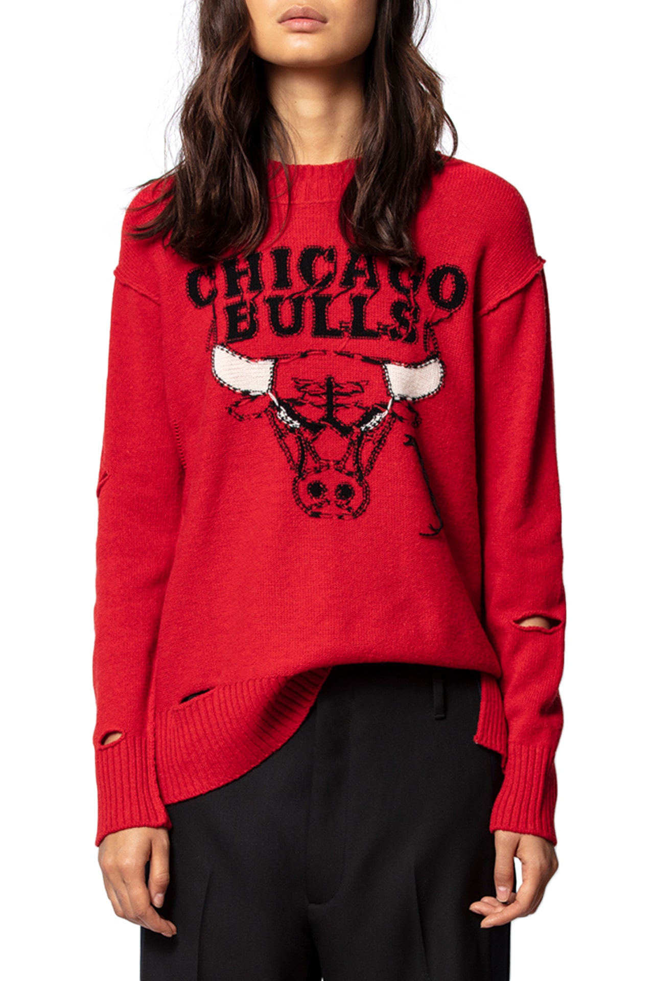 Zadig Voltaire NBA Collection Teaser Lookbook Collaboration The Tunnel Lakers Grizzles Bulls destroyed sweaters womens tank tops jewerly cecile fricker cecila bonstrom thierry gillier sporty fall winter 2019