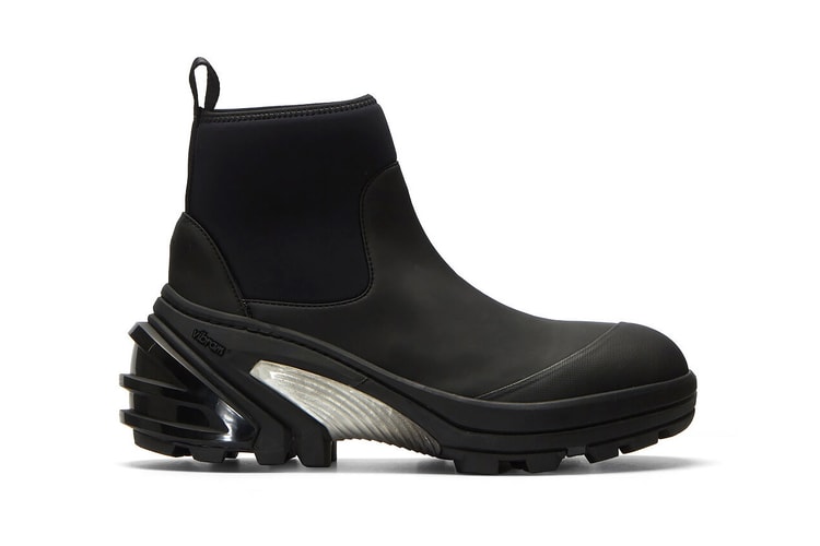 1017 ALYX 9SM Drops Sleek Black Boots With Duo-Toned Vibram Sole