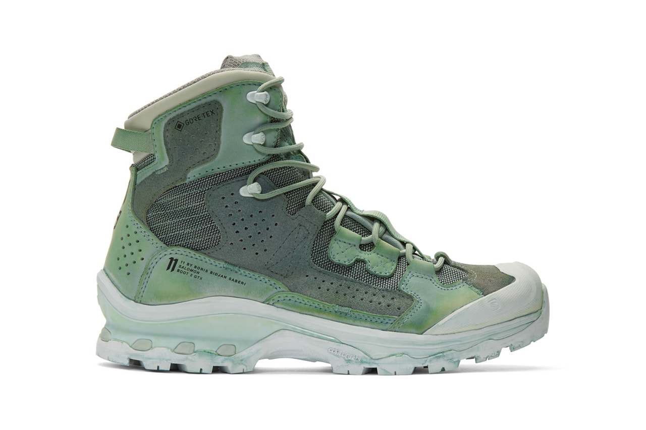 11 by boris bidjan saberi patina Green Salomon Edition 2 GTX 11XS Boots gore tex boot ankle high panelled nubuck suede textile