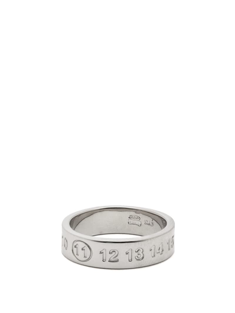 Maison Margiela 11-debossed Sterling-silver Ring | HYPEBEAST DROPS
