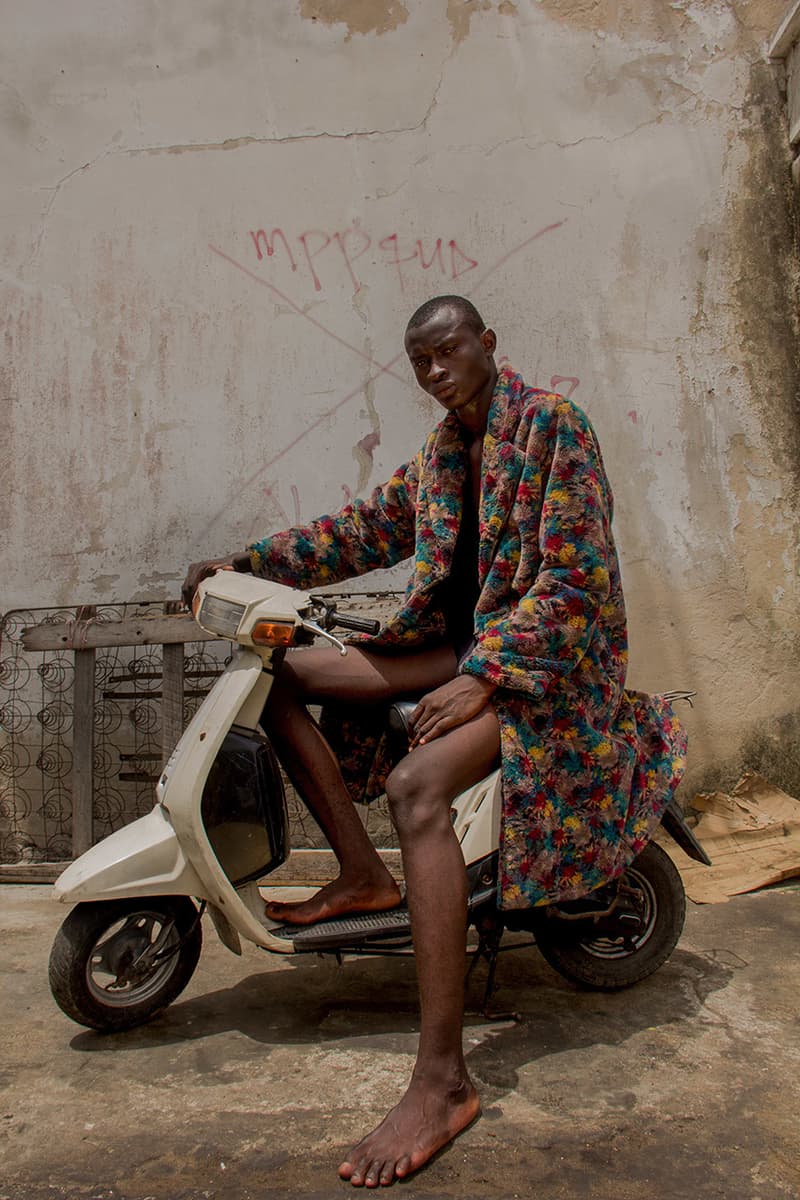 3.PARADIS Fall/Winter 2019 Campaign Shot By Stephen Tayo FW19 Lookbook Nigerian photographer Africa Photoshoot Menswear Clothing Emeric Tchatchoua Art Direction Creative Director Founder Outerwear Coats Tailoring Utilitarian Streetwear High End