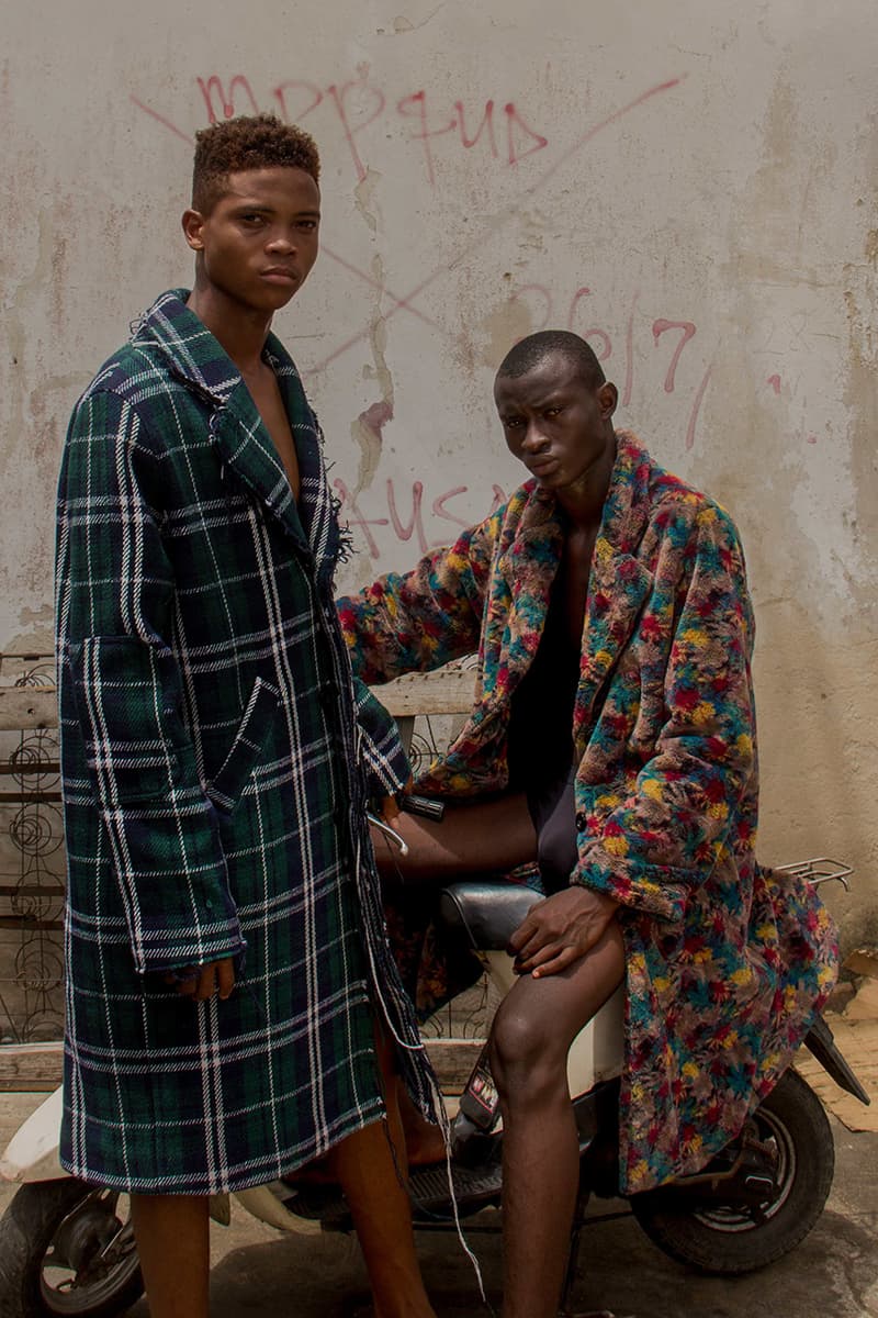 3.PARADIS Fall/Winter 2019 Campaign Shot By Stephen Tayo FW19 Lookbook Nigerian photographer Africa Photoshoot Menswear Clothing Emeric Tchatchoua Art Direction Creative Director Founder Outerwear Coats Tailoring Utilitarian Streetwear High End