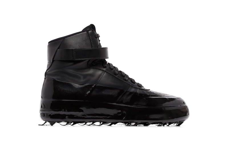 424 Dipped Leather High Top Sneakers Release Information buy White Black Ankle Straps Hi-Top Sneaker-Boot Plastic Rubber Drip Avant Garde