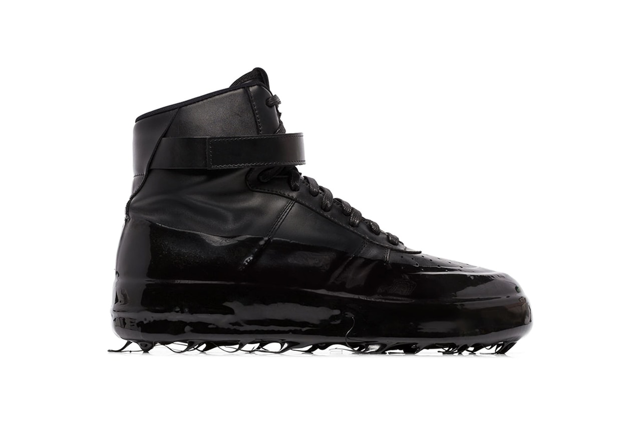 424 Dipped Leather High Top Sneakers Release Information buy White Black Ankle Straps Hi-Top Sneaker-Boot Plastic Rubber Drip Avant Garde