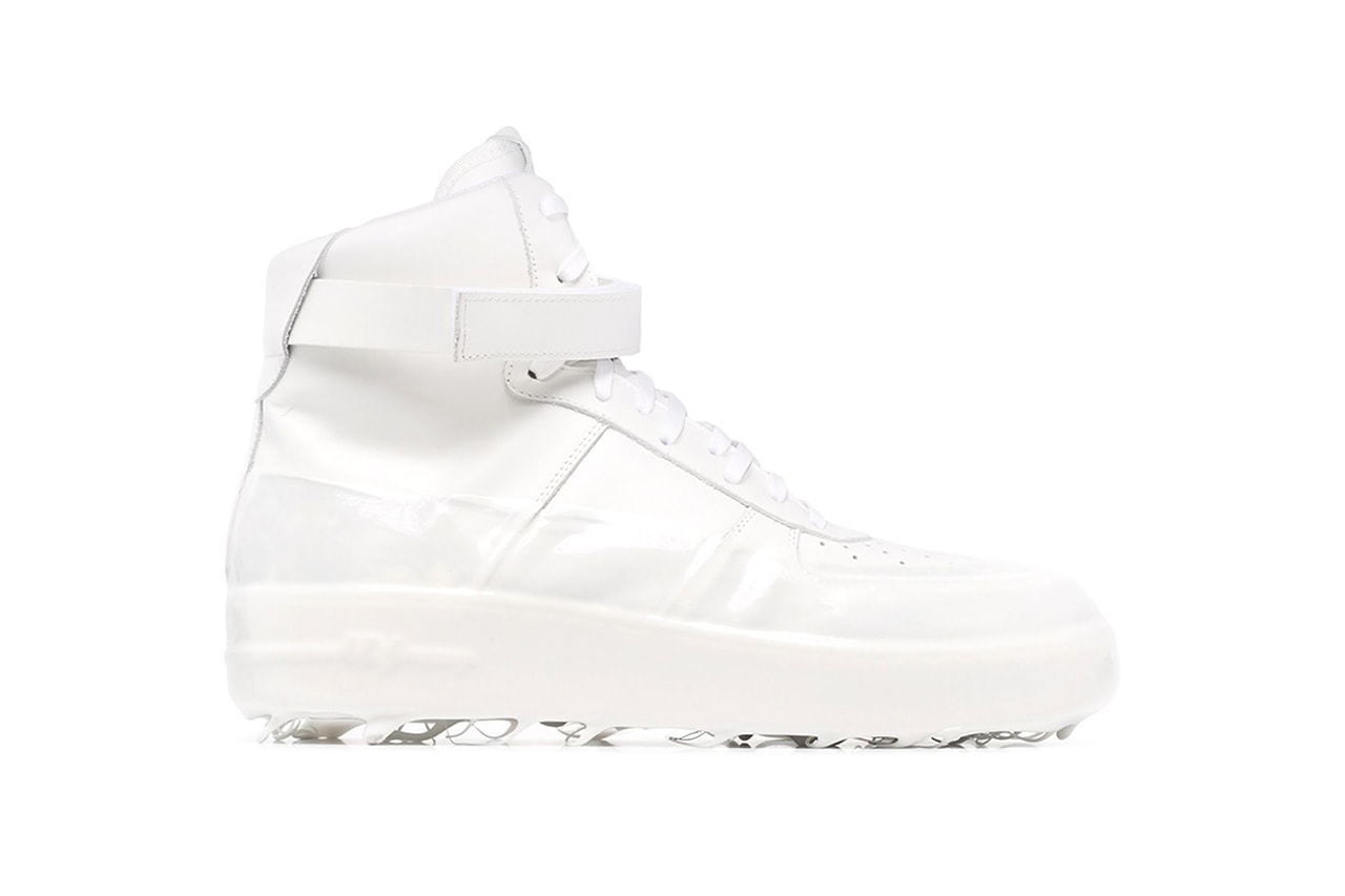 424 Dipped Leather High Top Sneakers Release Information buy White Black Ankle Straps Hi-Top Sneaker-Boot Plastic Rubber Drip Avant Garde