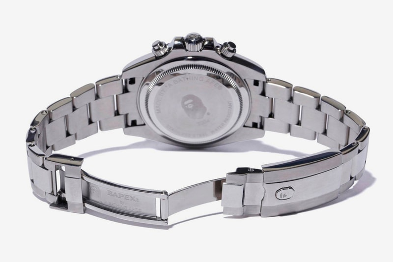 A Bathing Ape BAPEX TYPE-4 42mm dial Release Info Date Black Gold Silver Rolex Daytona 