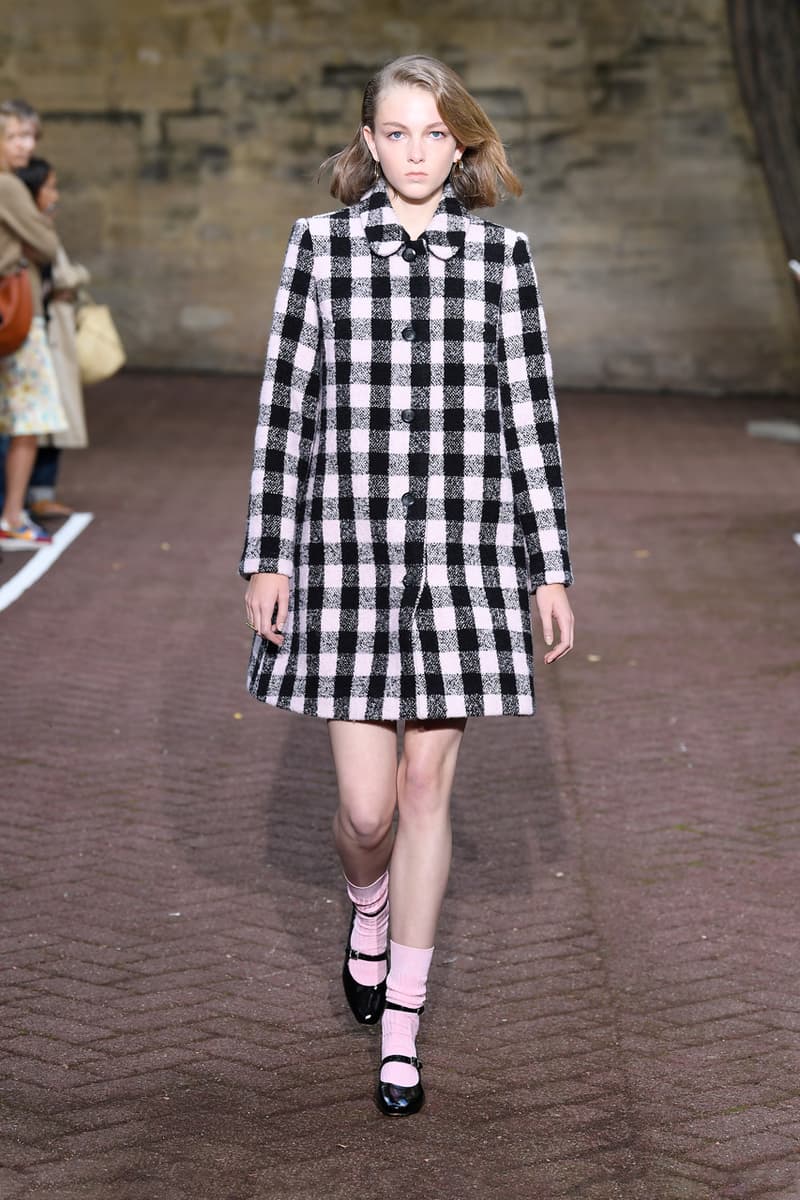 A.P.C. Spring/Summer 2020 Collection Runway Show Paris Fashion Week Shirts Pants Dresses Jackets Blue Green Beige Floral Monochrome Khaki Suicoke Sandals DEPA Hats Socks