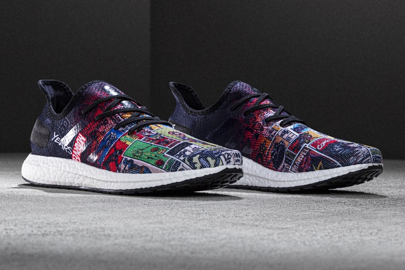 Foot Locker x Marvel x Adidas AM4 "80th Anniversary" release collaborations sneakers new york comic con nycc exclusive AM4 Marvel 80 Vol. 1 and Marvel 80 Vol. 2. Marvel Entertainment Chief Creative Officer Joe Quesada